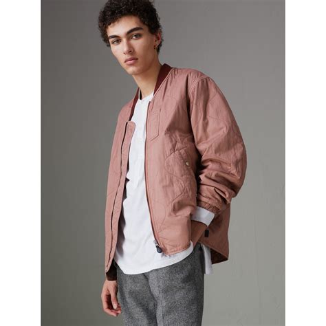 burberry lightweight quilted cotton bomber jacket|Burberry nylon bomber jacket.